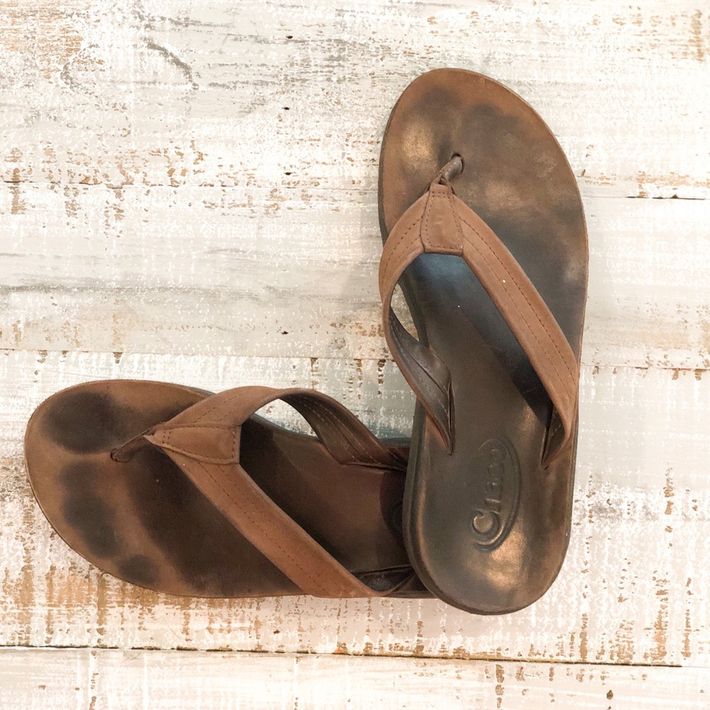 Chaco Leather Flip Flops